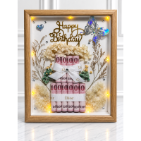 幸福滿載 10張鈔票生日蛋糕相框｜客製化鈔票花禮